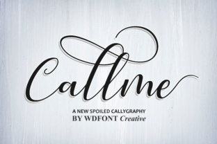 Callme Script Font for Crafters